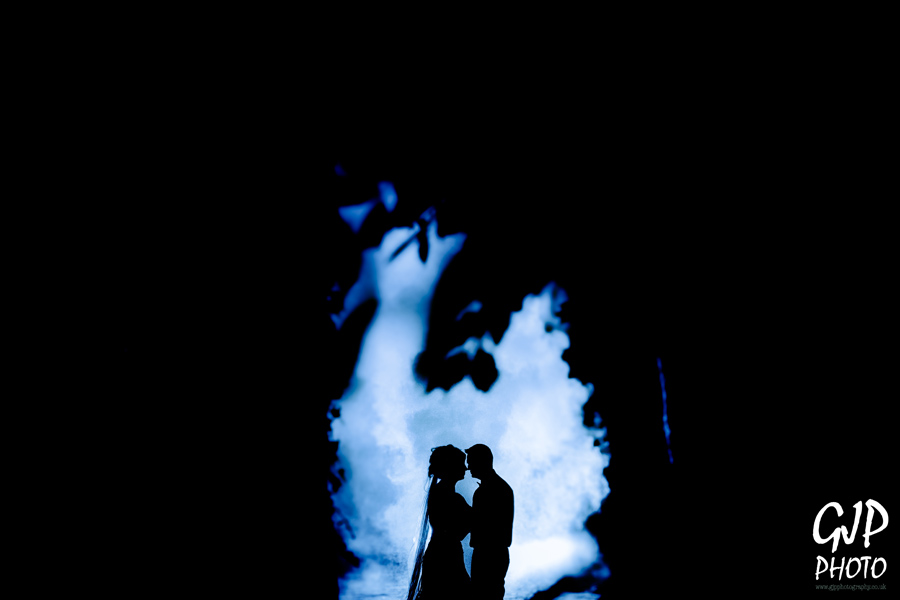 smoke bomb wedding photograph
