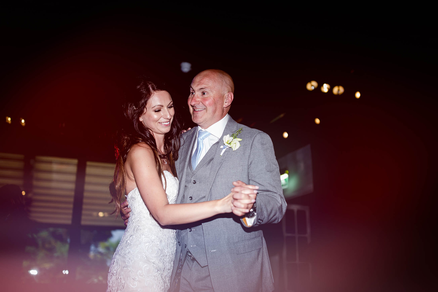 father and daughter dancing at her wedding day at le petit chateau